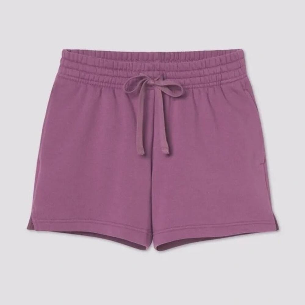 [Girlfriend Collective] Tulipwood Purple 50/50 Sweat Shorts Elastic Waist Large